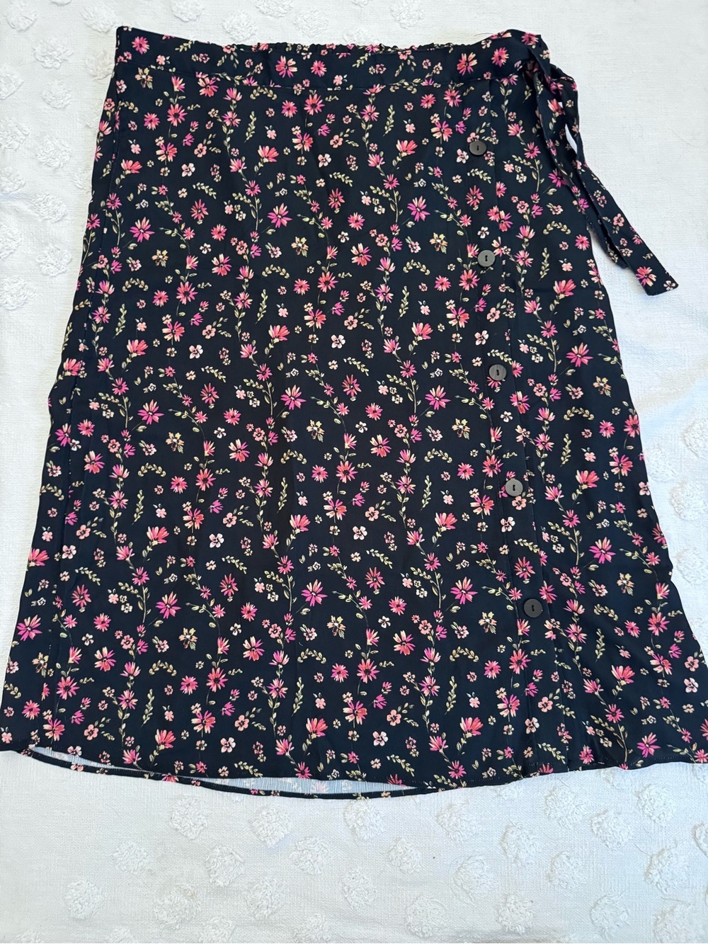 CJ Banks floral tie side maxi skirt SZ X 14/16